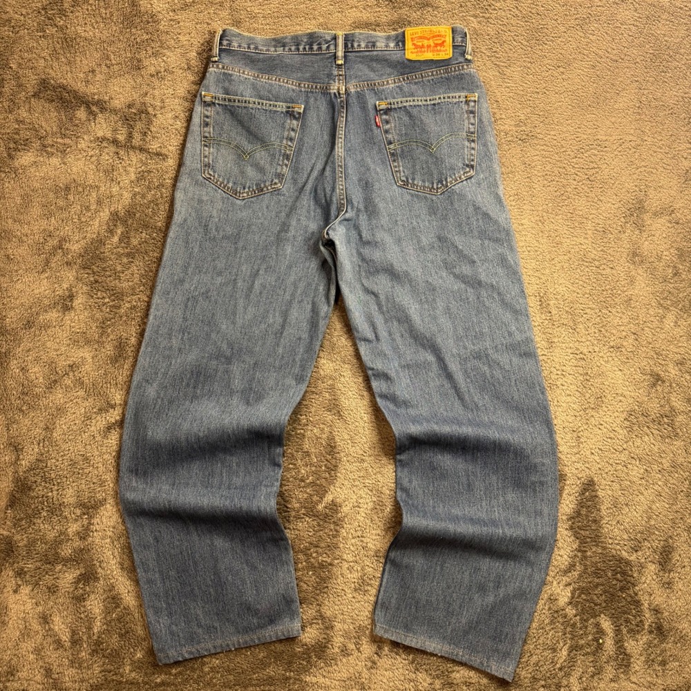 Levis 550 Relaxed Fit Tapered Leg Blue Denim Jeans Mens 36x34 00550-4891